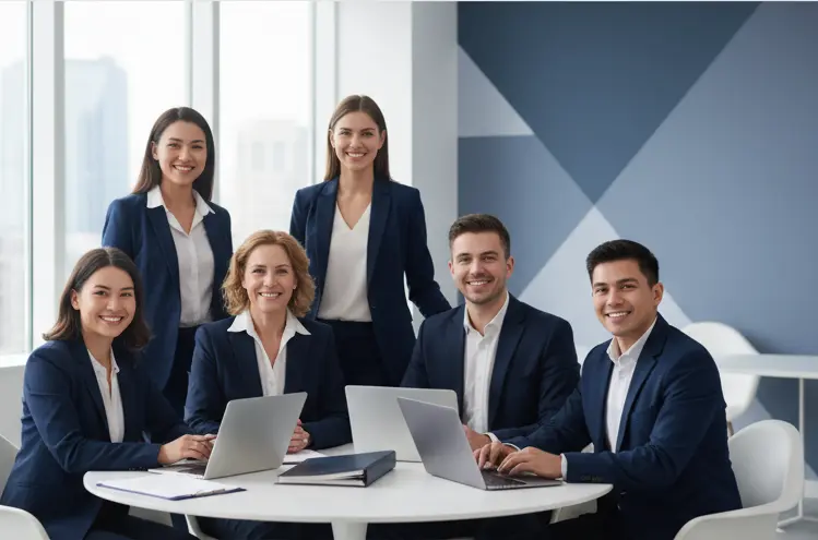 Equipe de especialistas em contabilidade financeira pronta para ajudar com suas dúvidas e necessidades