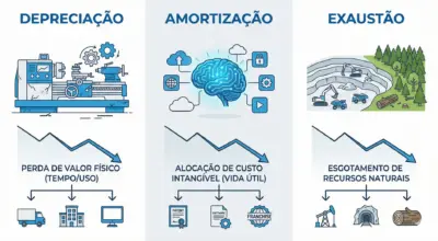 Diferença entre Depreciação, Amortização e Exaustão Contábil